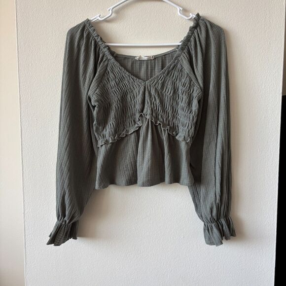 Altar'd State Green Long Sleeve Top - Size Small - Picture 3 of 11